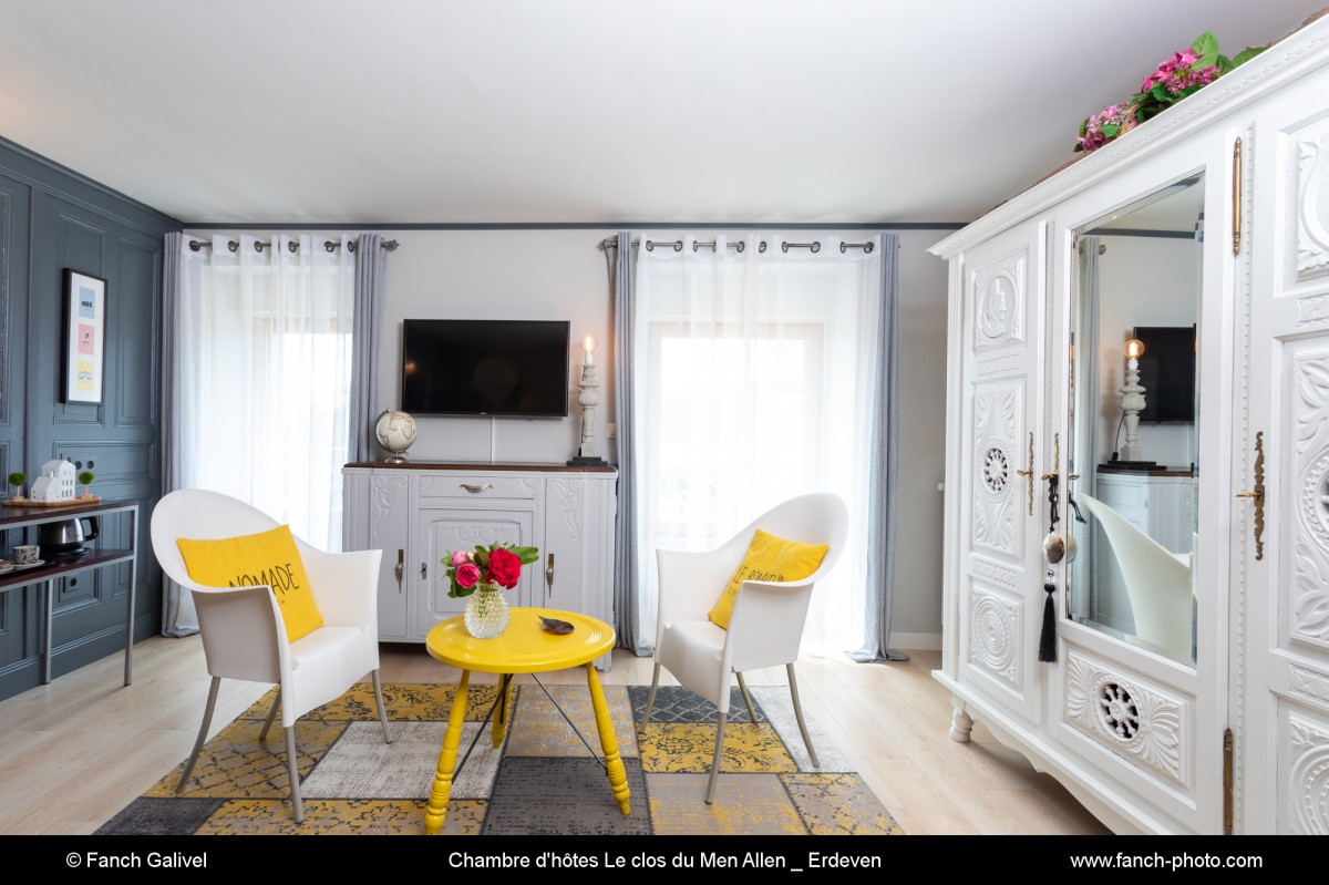 CHAMBRE HERMINE. Chambre d'hôtes  Le clos du Mèn-Allèn - Morbihan