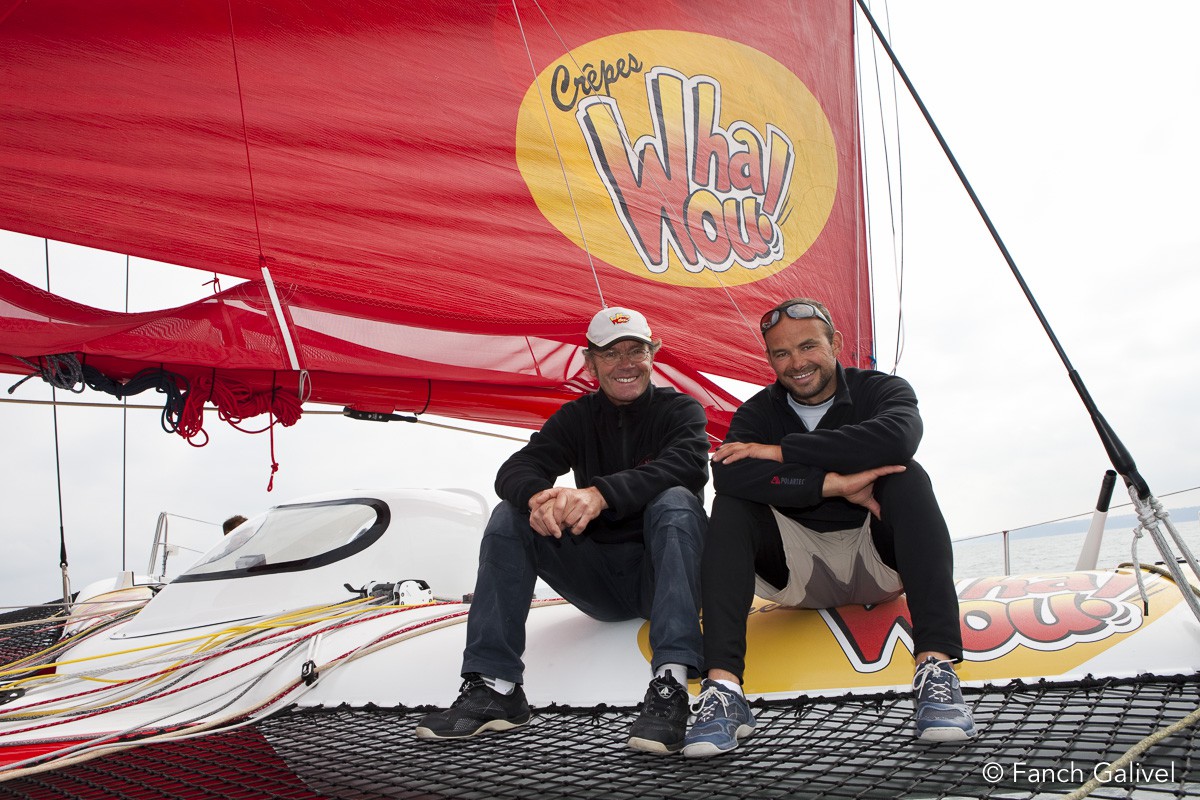 2009 _ Portrait de Franck-Yves Escoffier, skipper du trimaran Whaou et Erwan Le Roux quelques mois avant leur départ pour la Transat Jacques-Vabre