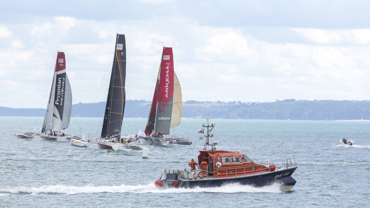 vue depuis le port de Saint-Quay Portrieux _ Trophée Multi 50 "Prince de Bretagne" 2015.