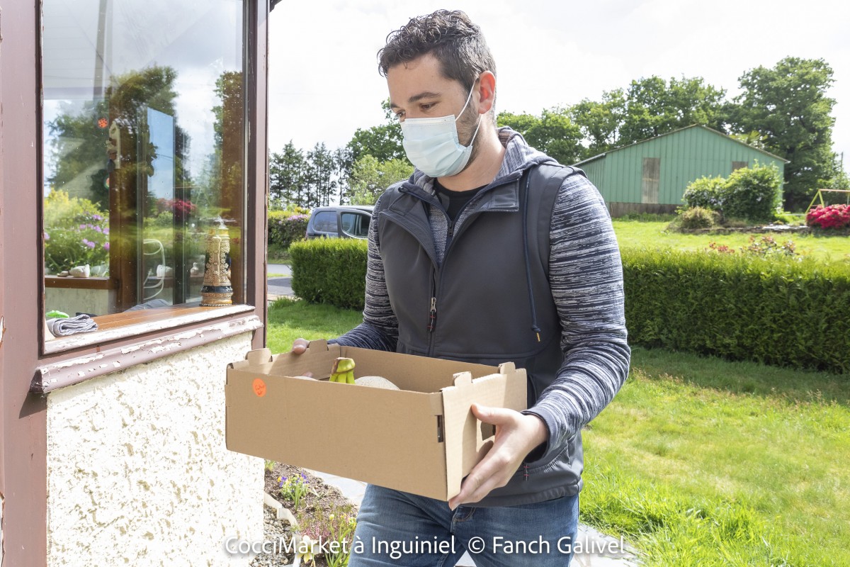 Livraison à domicile _ CocciMarket à Inguiniel durant la période de confinement covid-19.