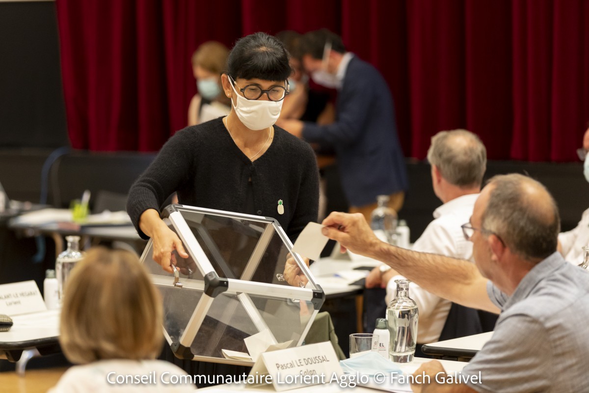 Installation du conseil communautaire de Lorient Agglo.