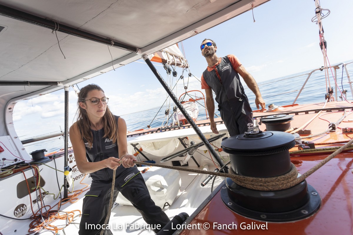 Navigation à bord de l'IMOCA " La Fabrique" skippé par Alan Roura. Lorient