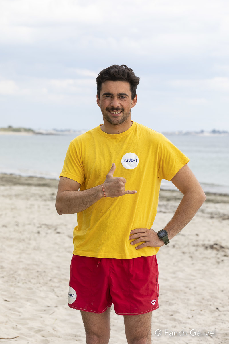 Corentin François, jeune sauveteur-nageur de Lorient-Agglomération _ Kerguelen