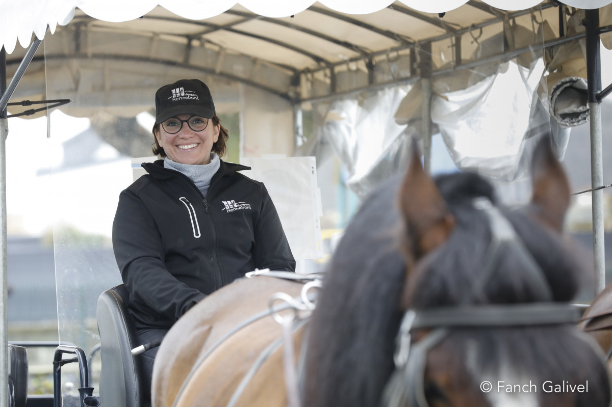 Trajet en calèche entre le Centre de Loisirs et la cantine d'Hennebont