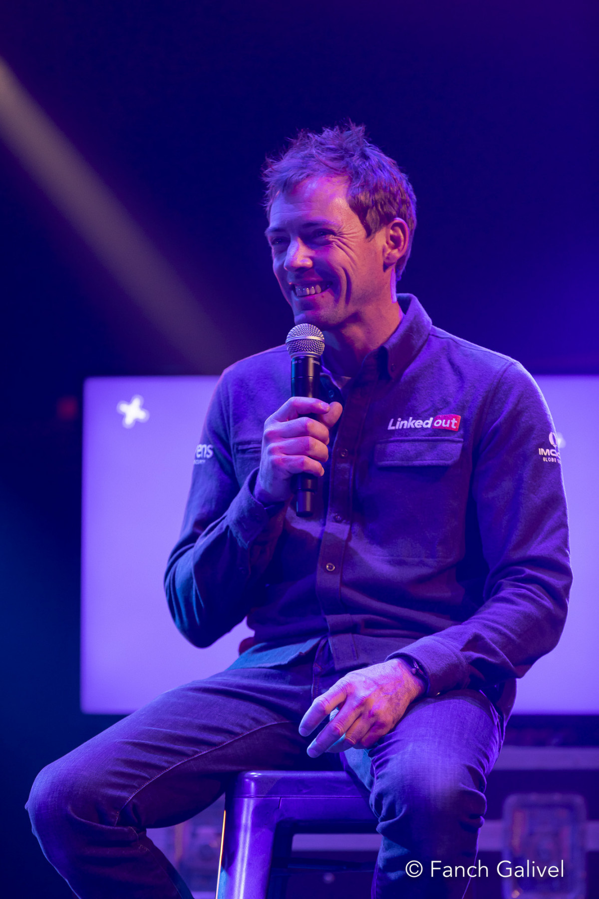 Thomas Ruyant, navigateur, lors de l'enregistrement de l'émission tv ayant pour thème le lancement de projet de territoire de Lorient Agglomération_L'hydrophone à Lorient