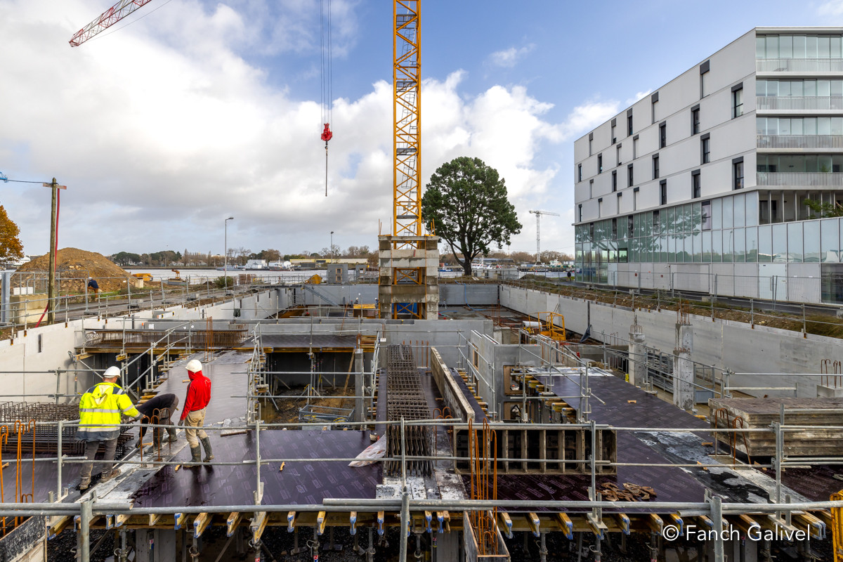​Chantier de la résidence "Le Safran", Quai du péristyle à Lorient.