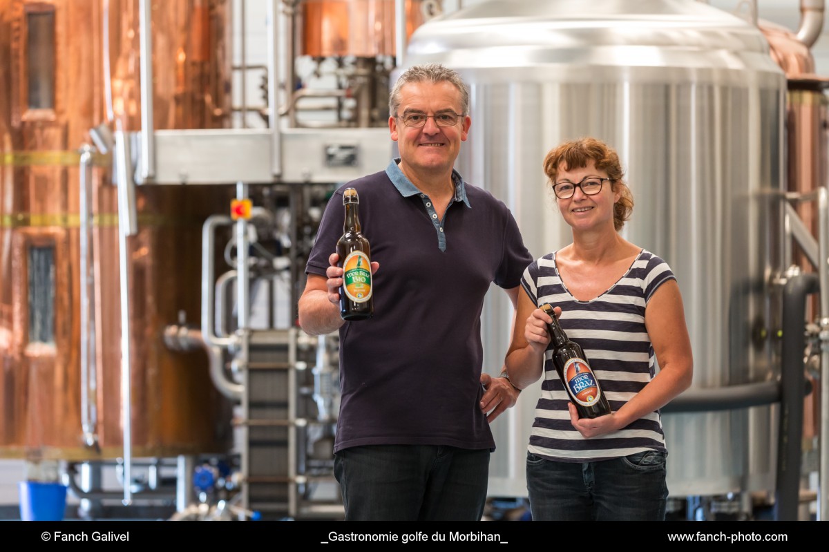 Thierry Bernard et son épouse Michelle, de la Brasserie Mor Braz, à Theix-Noyalo