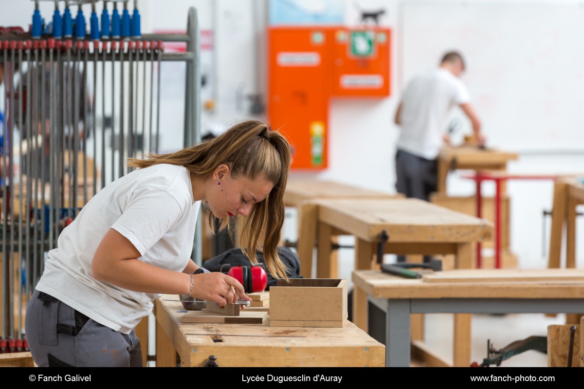 Visite de Loïg Chesnais-Girard, président de la Région Bretagne au Lycée Professionnel Duguesclin d'Auray