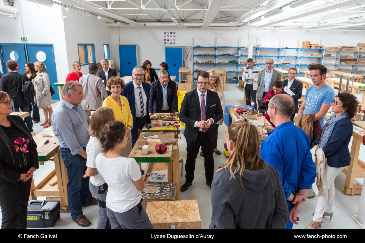 Visite de Loïg Chesnais-Girard, président de la Région Bretagne au Lycée Professionnel Duguesclin d'Auray