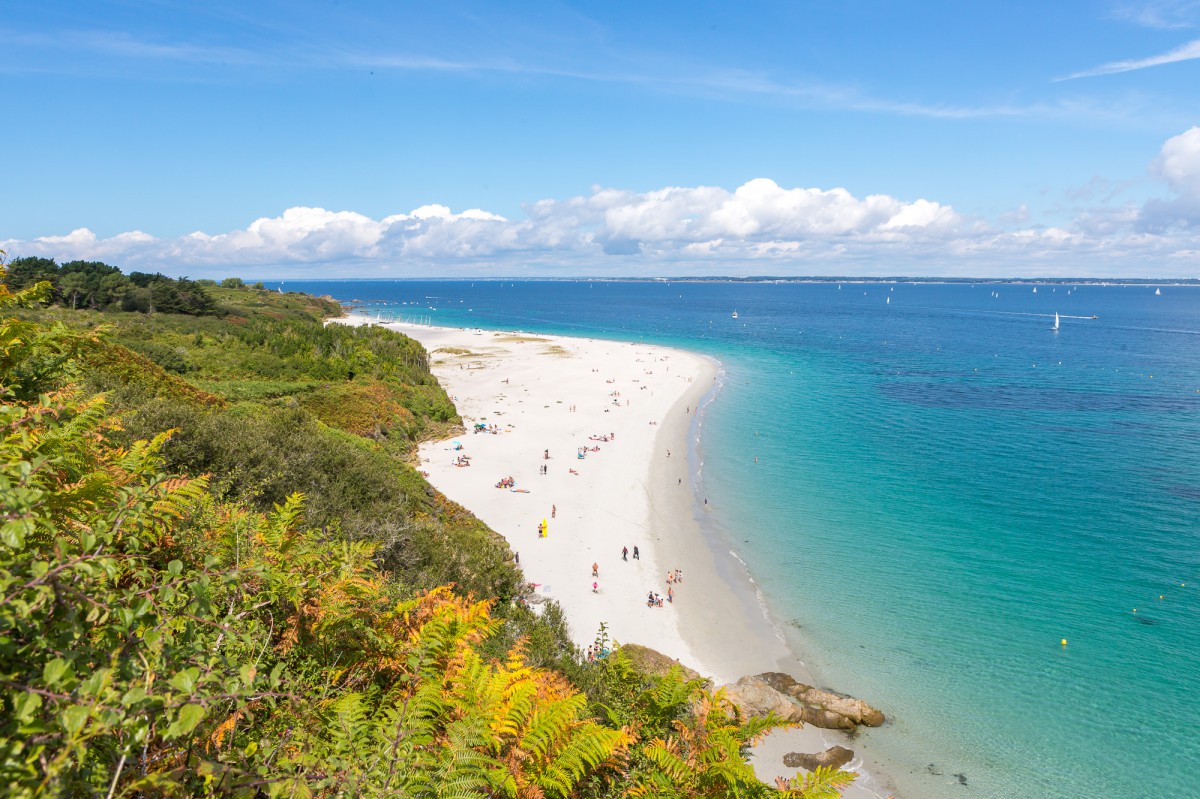 La plage des Grands Sables sur l'ile de Groix