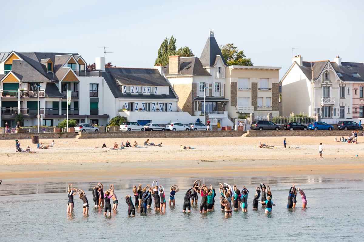 Longe-côte sur la plage des Toulhars,