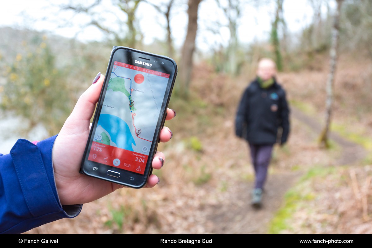 Test d'une application mobile pour la randonnée _ cimetière des bateaux de Kervignac