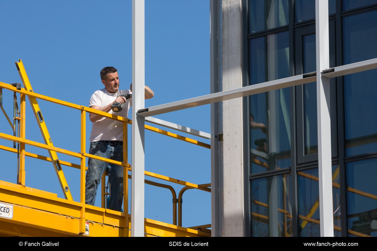 Suivi du chantier au SDIS de Lorient