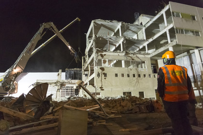Chantier de démolition boulevard Cosmao du Manoir _ Chantier de la nouvelle Gare