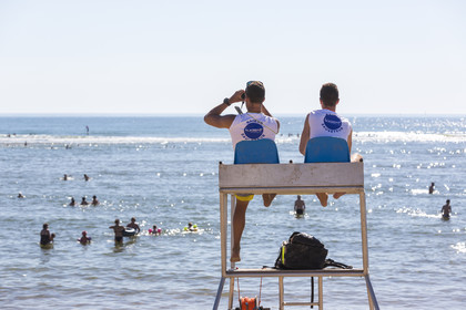 Surveillance des plages. Plage de la Falaise à Guidel.