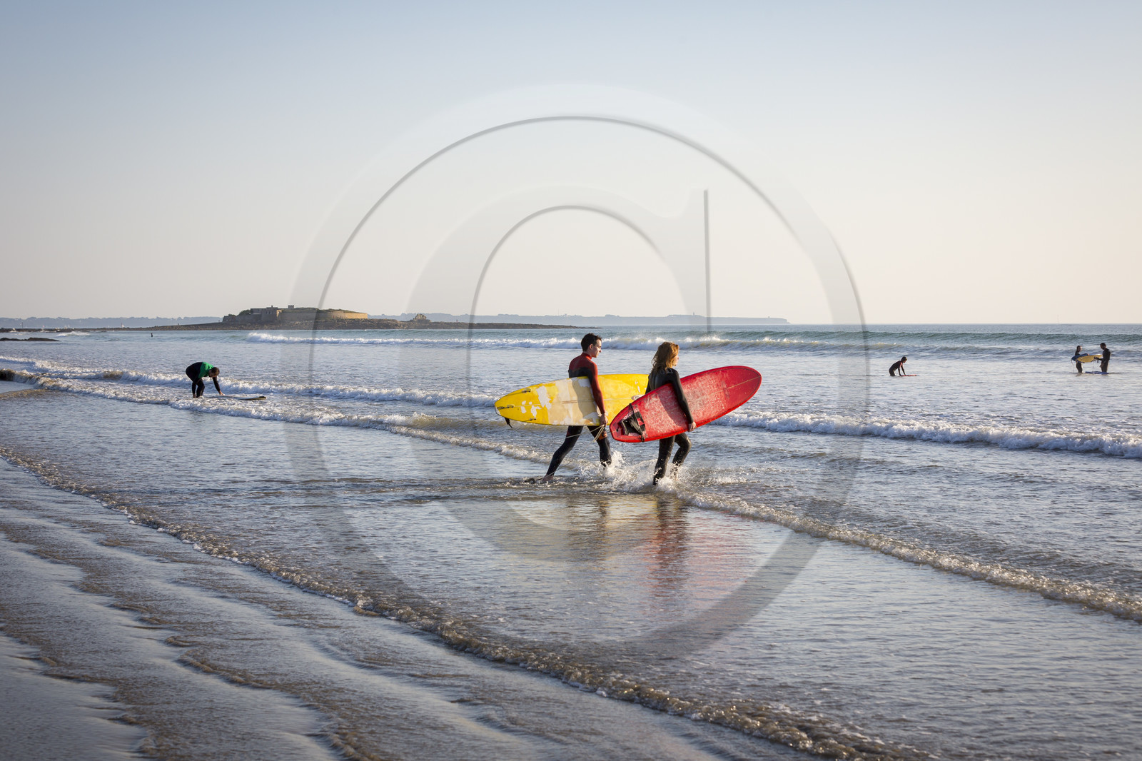 Surf sur la plages du Loch à Guidel