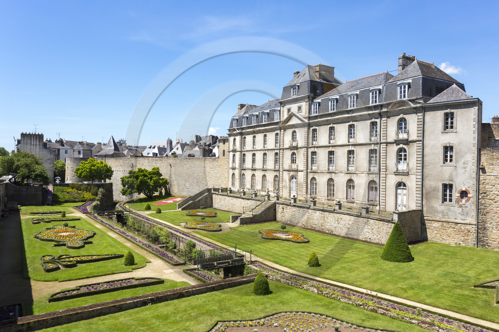 Le jardin et le château de l'Hermine à Vannes