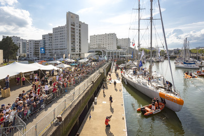 28 Mai 2016, départ du Tara du port de Lorient.