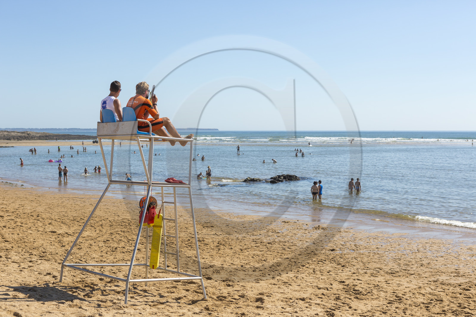 Surveillance des plages. Plage de la Falaise à Guidel.
