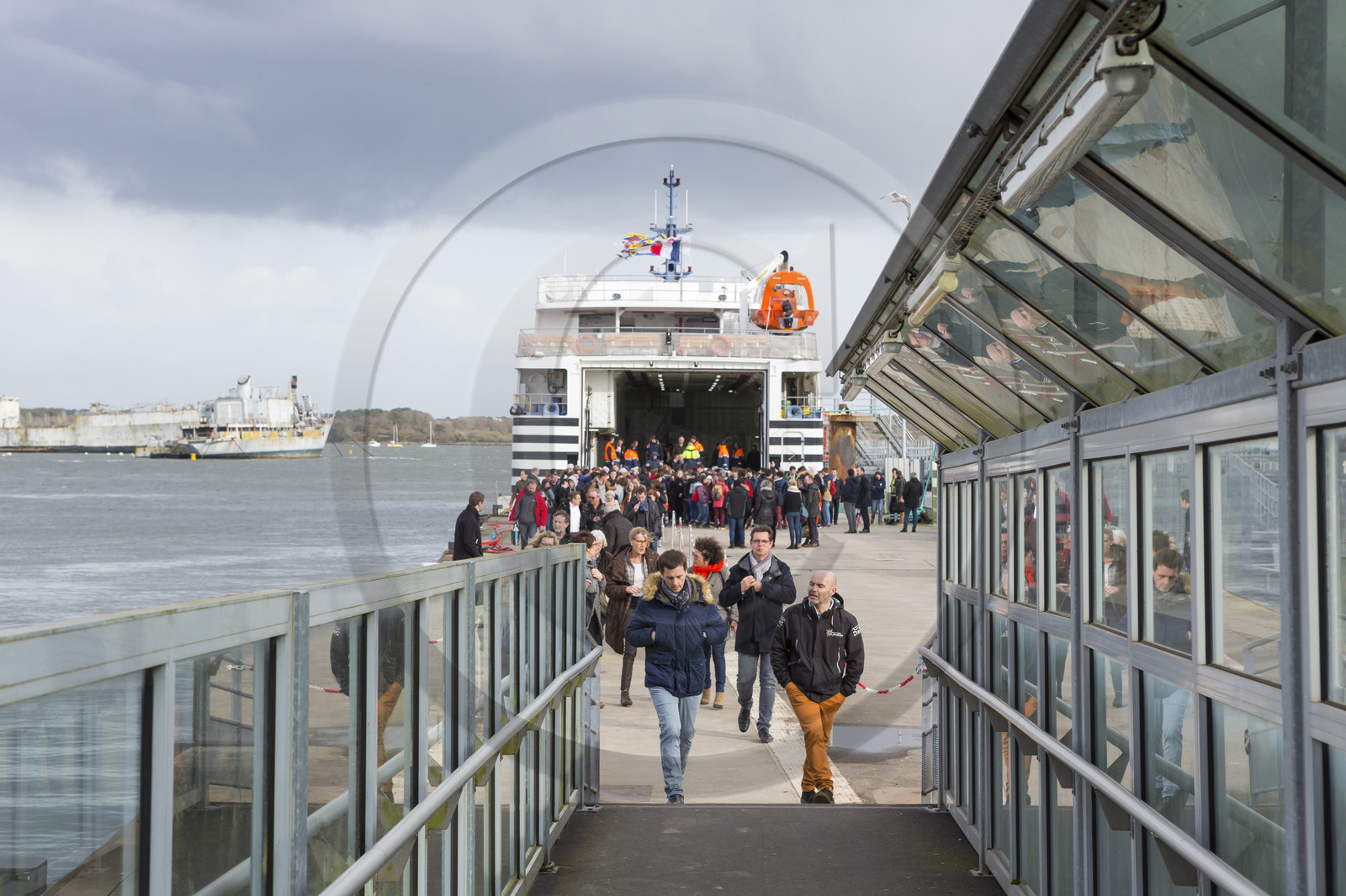Arrivée à Lorient du Breizh Nevez, bateau effectuant la traversée Lorient-Groix