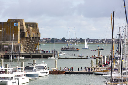 Lorient le 27 Octobre 2018 _ Arrivée du Tara à la Base de sous-marins de Lorient.