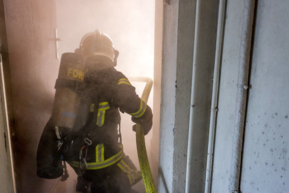 Excercices de maneuvres des pompiers des Ploemeur