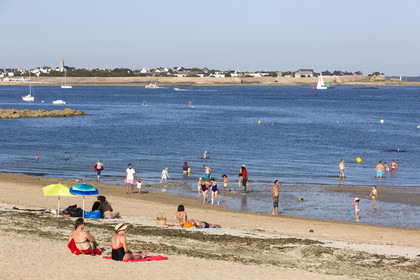 La plage de Port-Maria à Larmor-Plage.