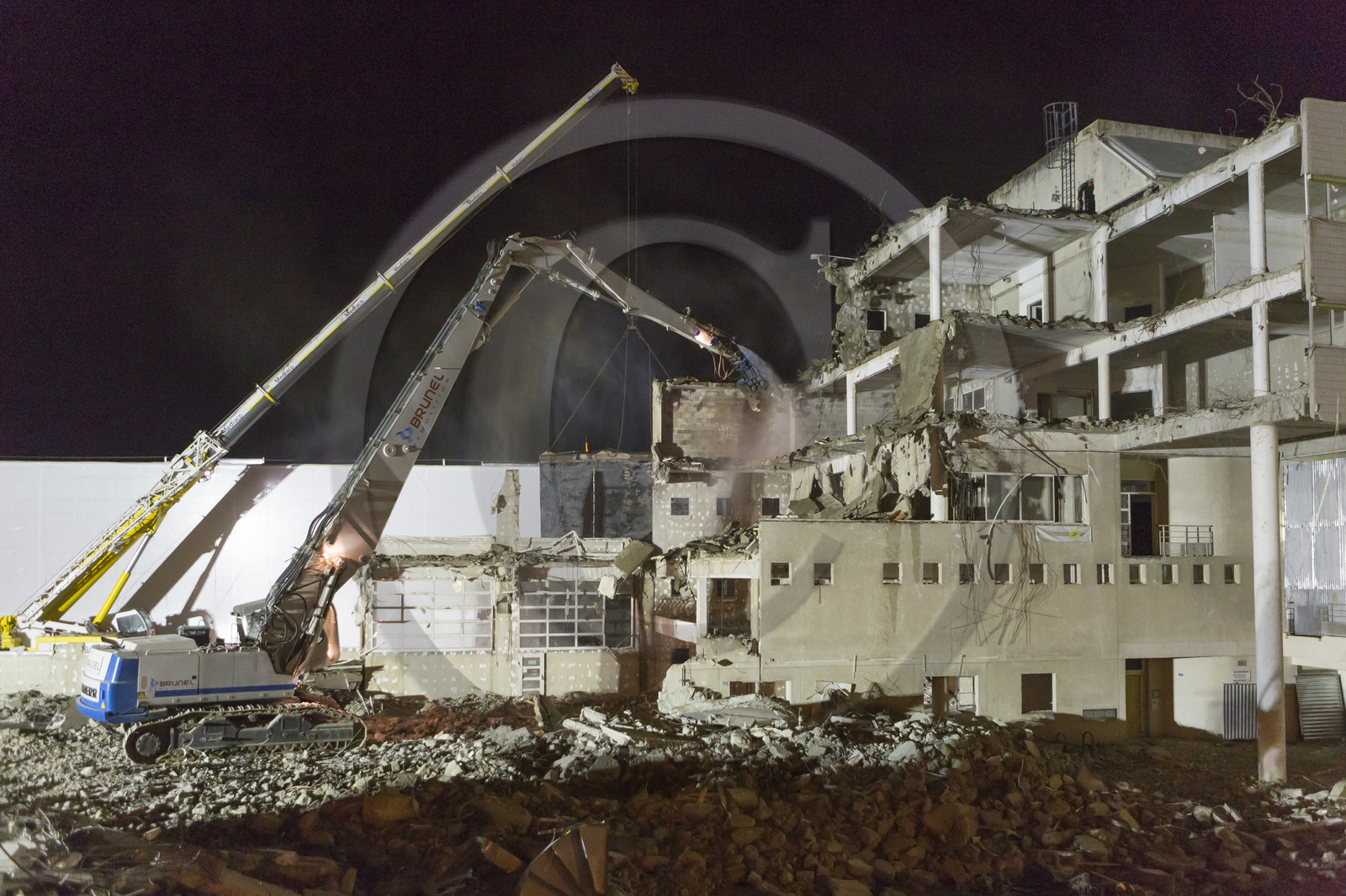 Chantier de démolition boulevard Cosmao du Manoir _ Chantier de la nouvelle Gare