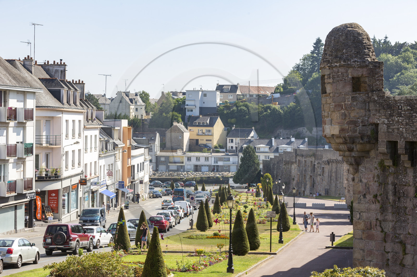 Vue depuis les remparts d'Hennebont