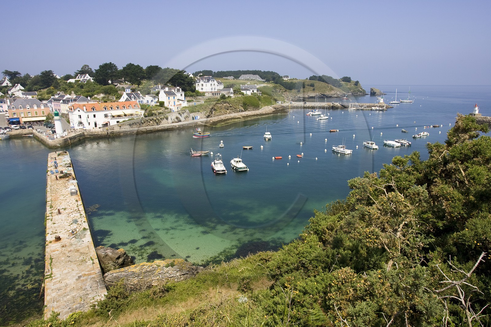 Le port de Sauzon_Belle-île en mer_Morbihan_France