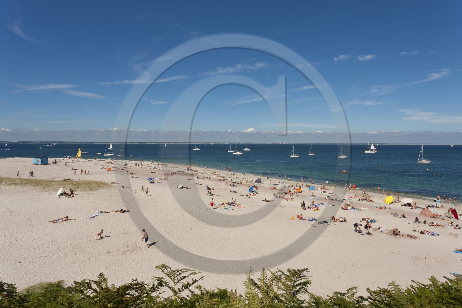 France, Morbihan(56), ile de Groix, La plage des grands sables.