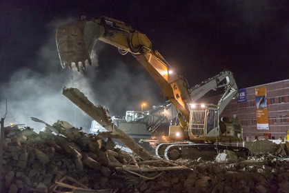 Chantier de démolition boulevard Cosmao du Manoir _ Chantier de la nouvelle Gare