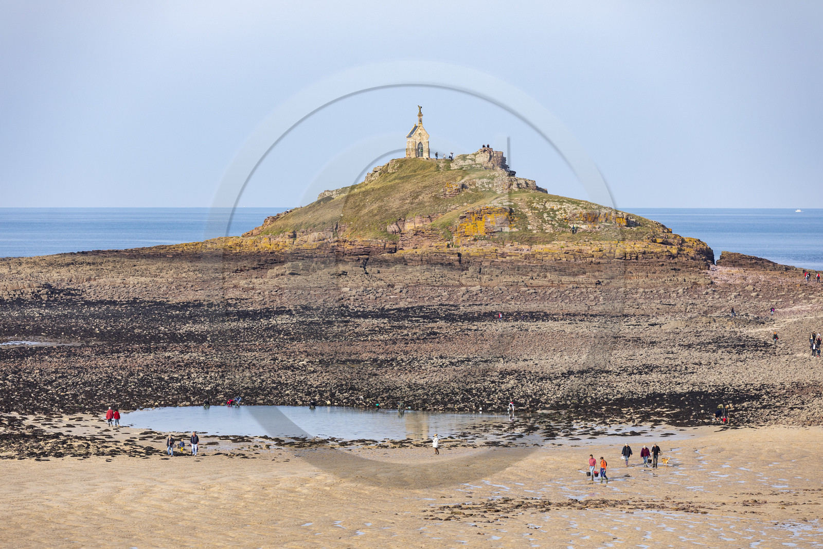 Plage de l'ilôt Saint-Michel à Erquy