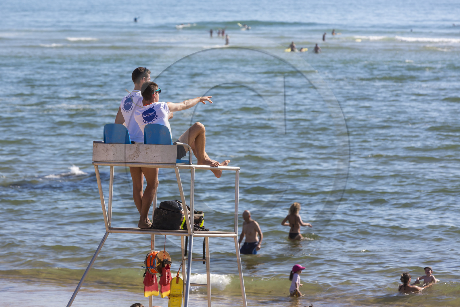 Surveillance des plages. Plage de la Falaise à Guidel.