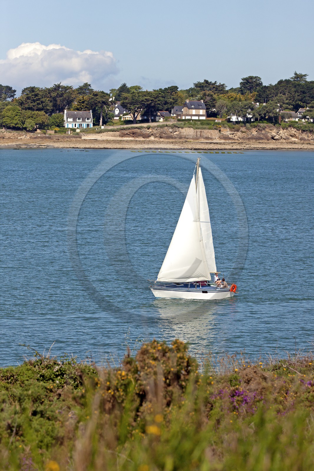 La riviere de Crach depuis Saint-Philibert.