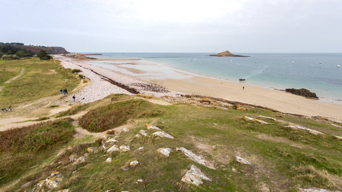 Plage de l'ilôt Saint-Michel à Erquy