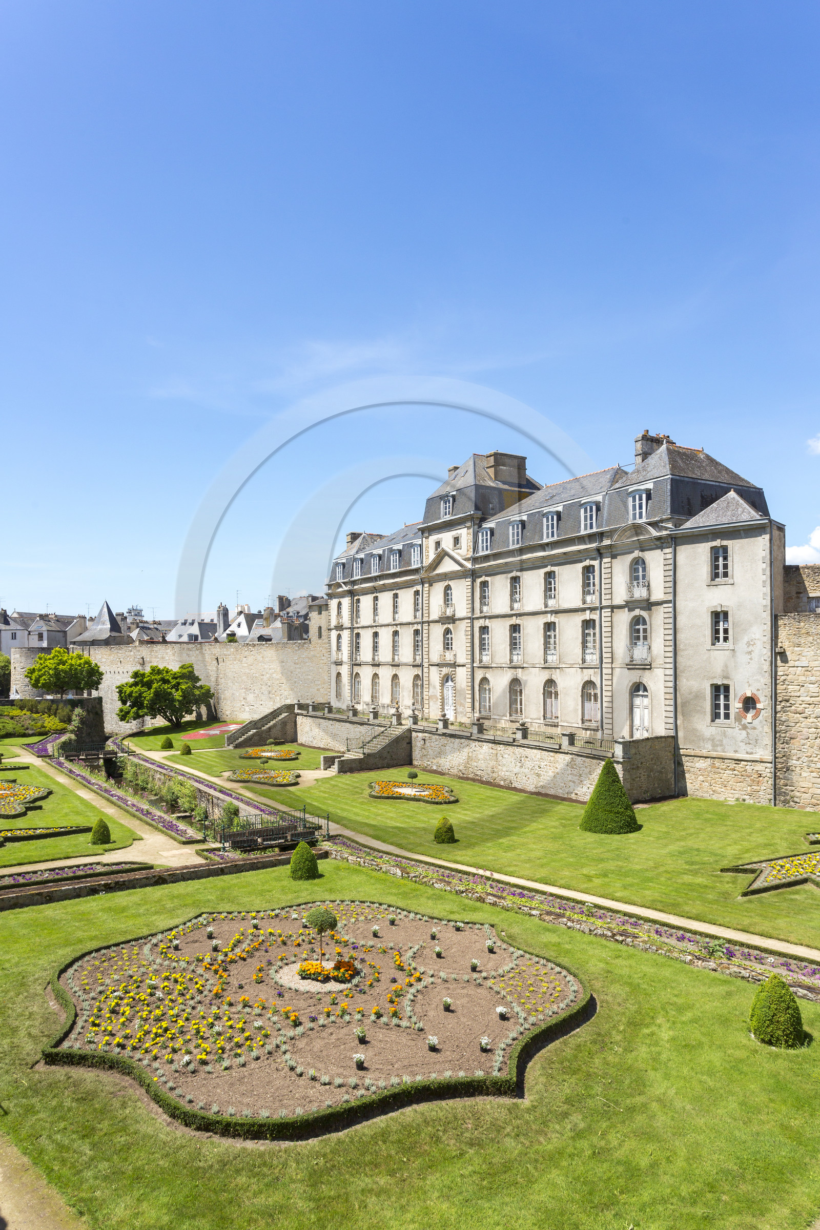 Le jardin et le château de l'Hermine à Vannes