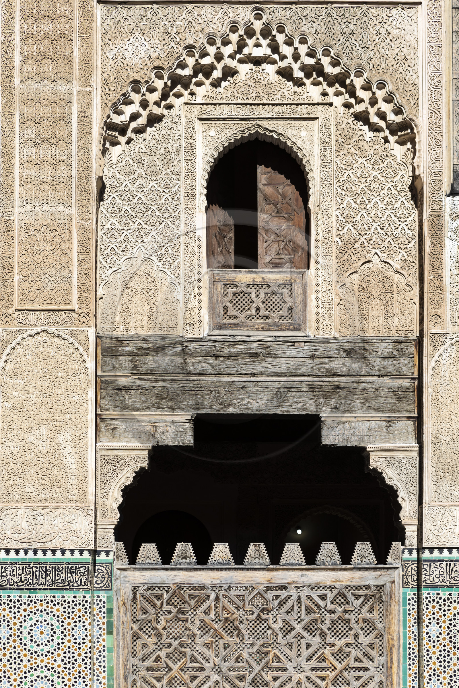 La Medersa Bou Inania dans la Médina de Fès au Maroc.