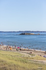 La plage de Fort-bloqué à Ploemeur.