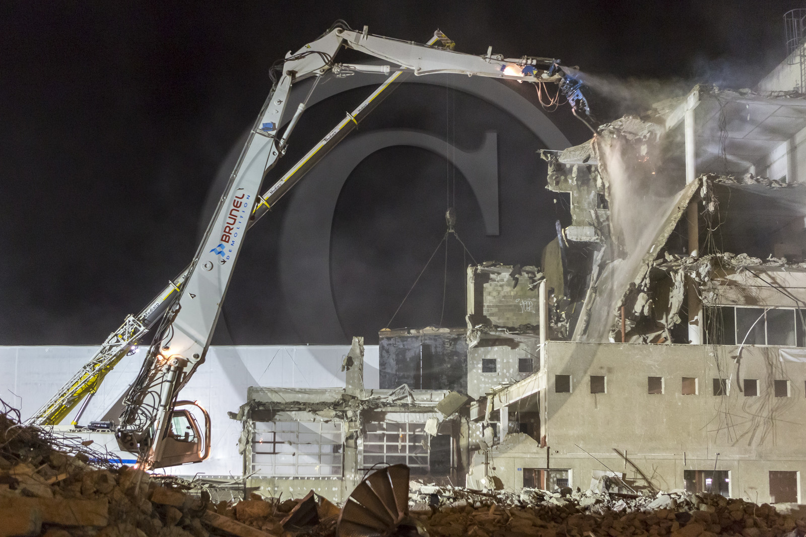 Chantier de démolition boulevard Cosmao du Manoir _ Chantier de la nouvelle Gare