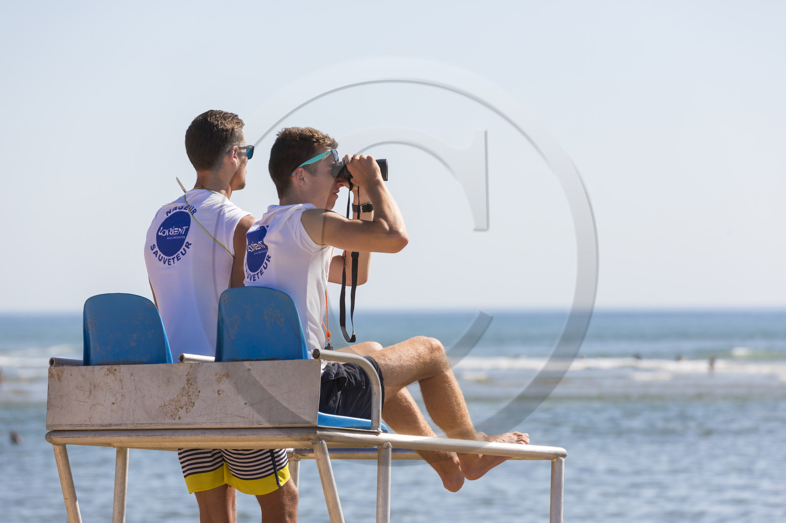 Surveillance des plages. Plage de la Falaise à Guidel.
