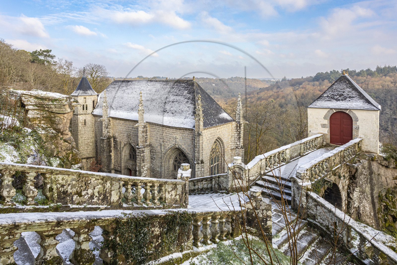 La chapelle Sainte-Barbe au Faouët (56).