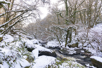 Le chaos granitique de Toul Goulic sous la neige