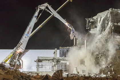 Chantier de démolition boulevard Cosmao du Manoir _ Chantier de la nouvelle Gare