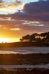 La plage de Ty Bihan et la pointe Saint Colomban à Carnac
