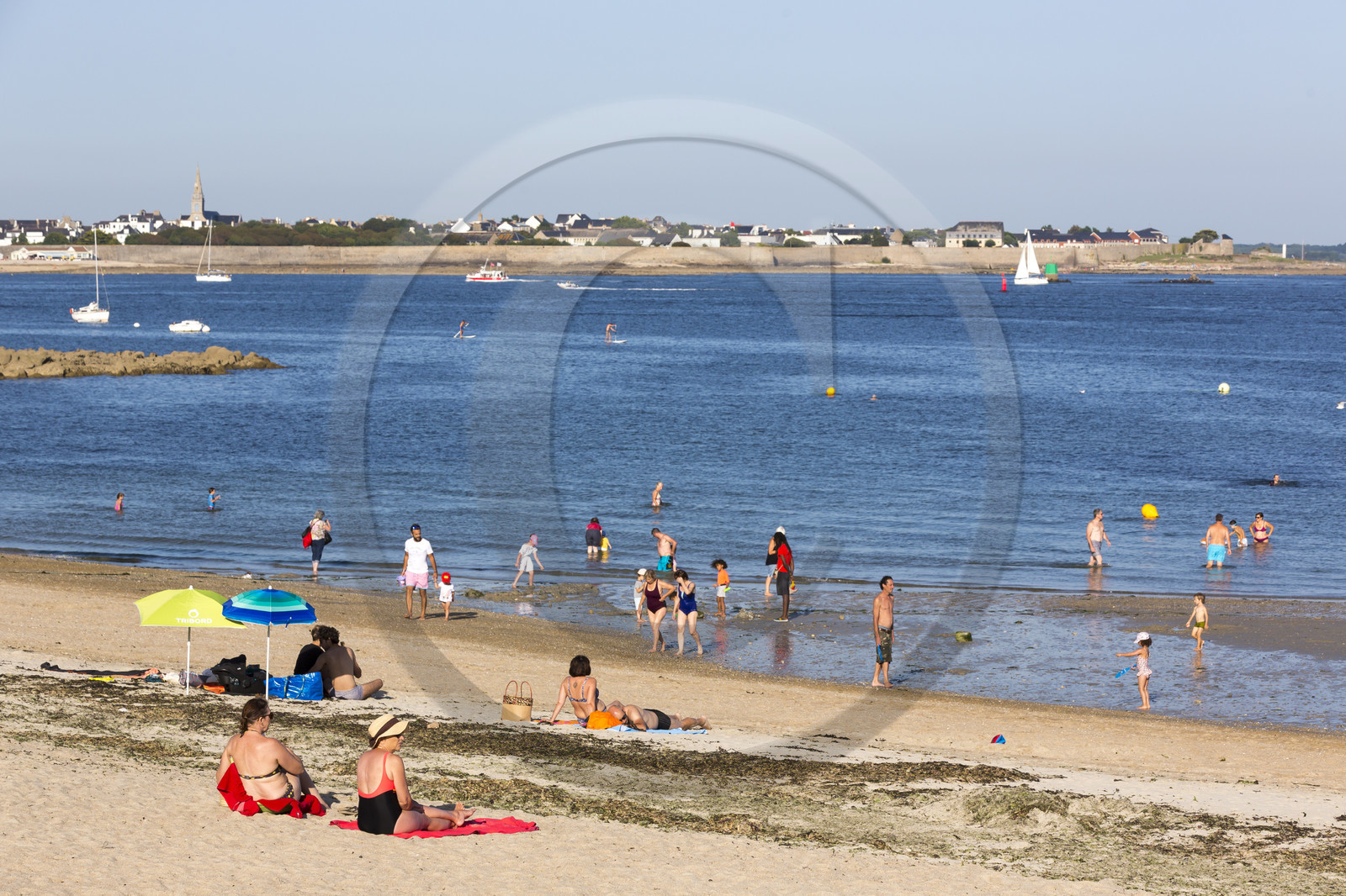 La plage de Port-Maria à Larmor-Plage.